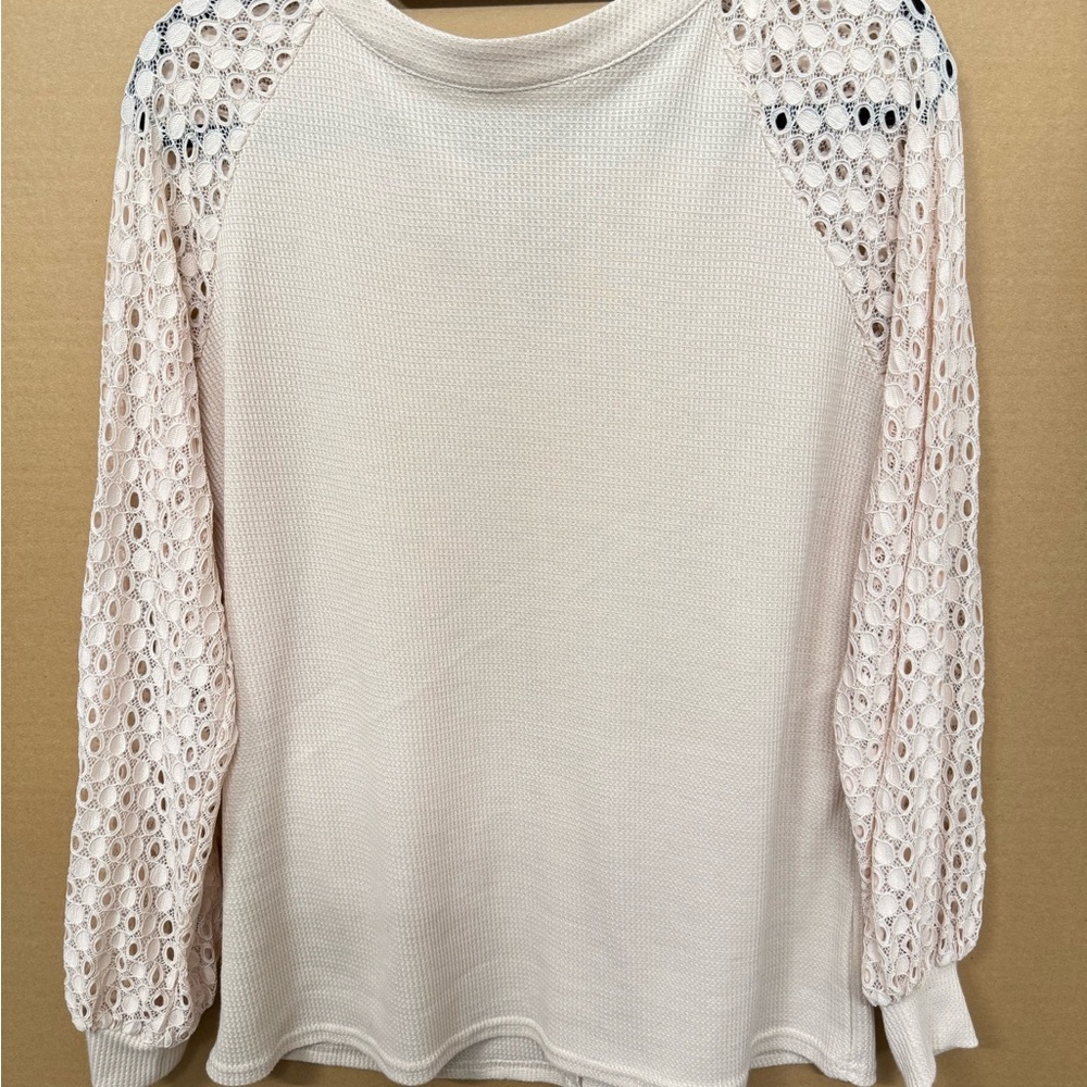 Chic Lace Sleeve Women's Sweatshirt